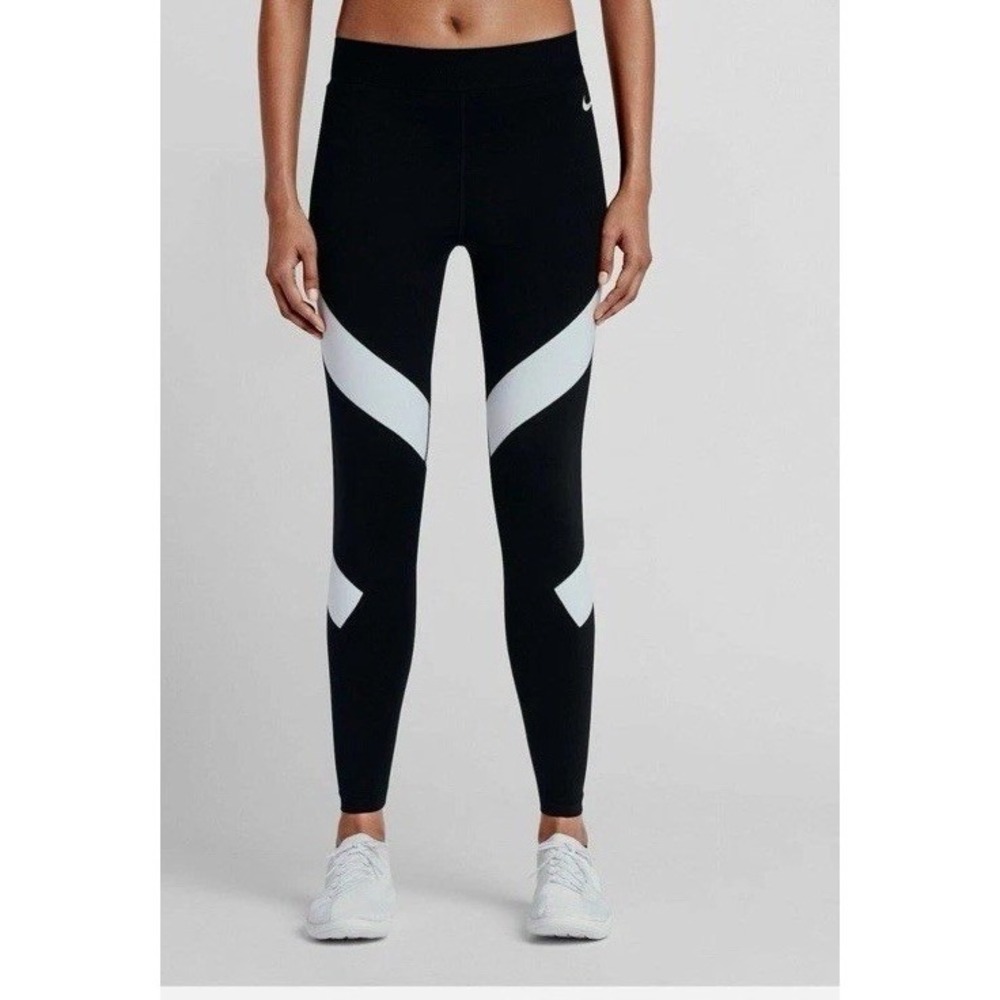 Nike Women's  NikeLab X Riccardo‎ Tisci Tights 827065-010 Black White Running XS